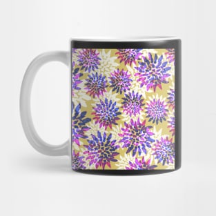 Magenta Marigold Fireworks - Digitally Illustrated Abstract Flower Pattern for Home Decor, Clothing Fabric, Curtains, Bedding, Pillows, Upholstery, Phone Cases and Stationary Mug